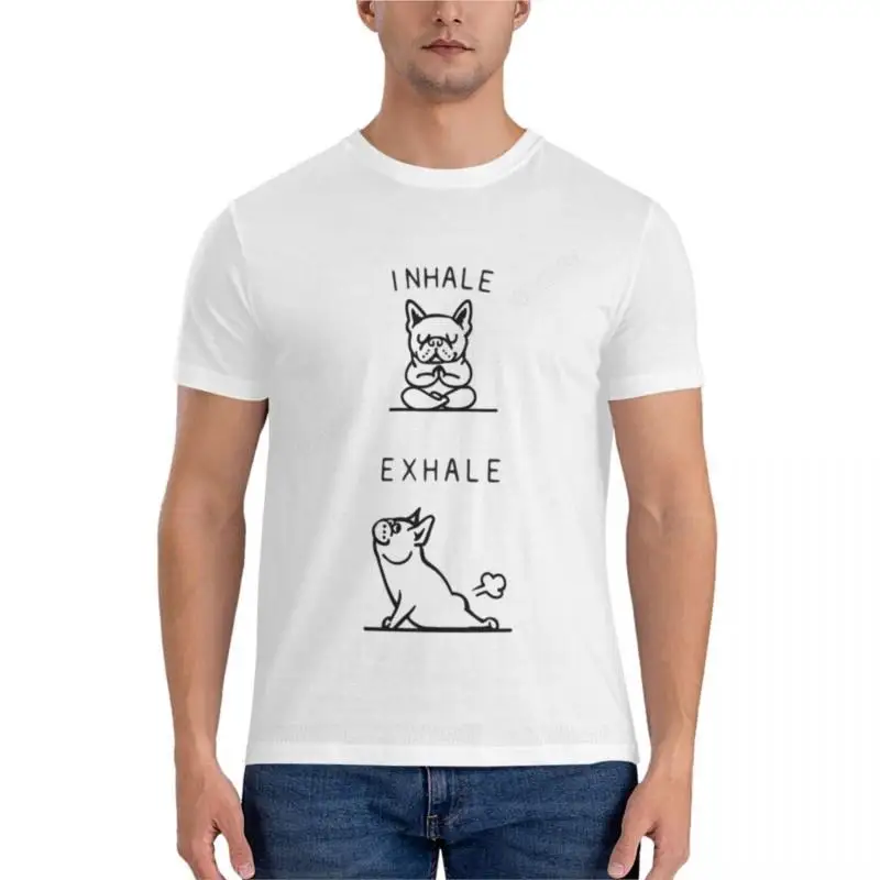 boys summer tops men t shirt Inhale Exhale Frenchie Classic T-Shirt anime tshirts for men oversized t shirt men