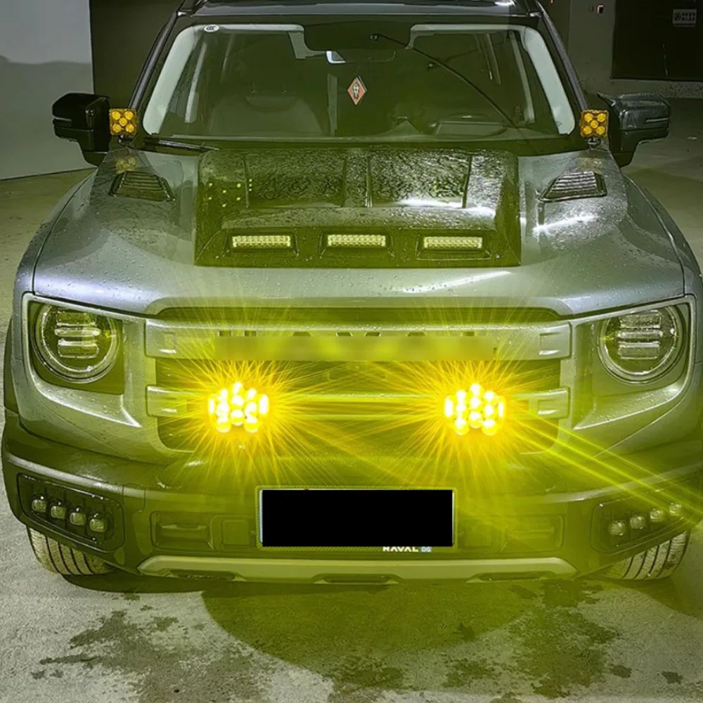 For Great Wall GWM Haval DARGO 2024 Front bumper Front bar Crash beam racing bar LED spotlights Modification