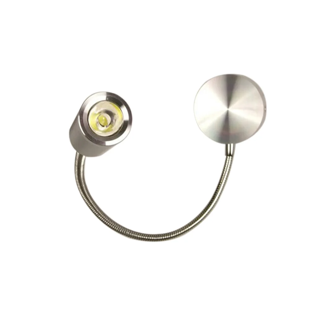 

85-265V 3W 360-degree Flexible Arm LED Wall Light LED Reading Light Gooseneck Light Bedside Lamp (White)