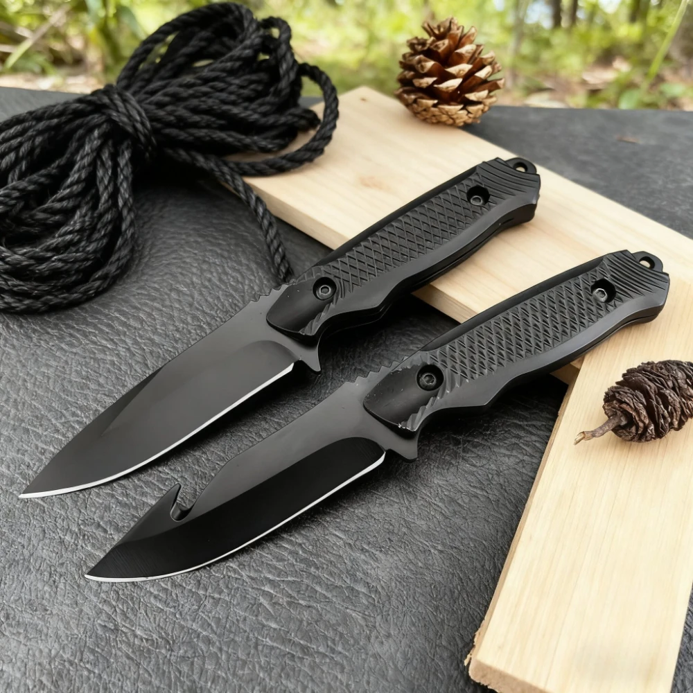 Venda quente faca de lâmina fixa de alta dureza 5cr13mov lâmina abs lidar com edc revestido faca de sobrevivência de resgate faca de pesca ao ar livre