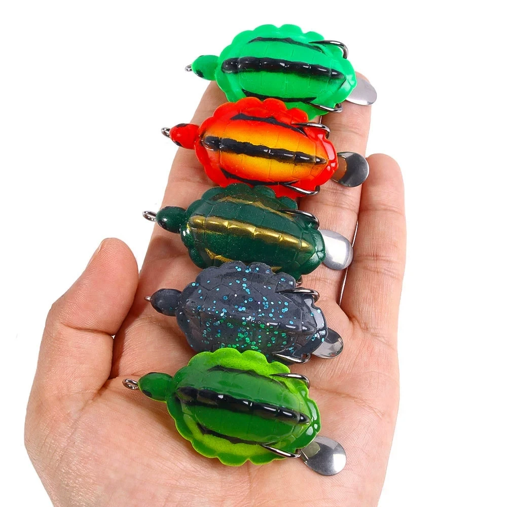 Turtle Thunder Frog: señuelo de silicona rana saltarina para carpas - imagen 4