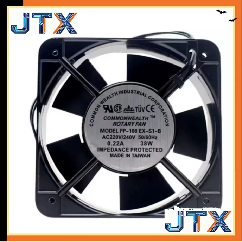 1PCS/LOT 220V 38W 0.22A FP-108EX-S1-S FP-108EX-S1-B Dual Bearing Cooling Fan Oval industiral fan