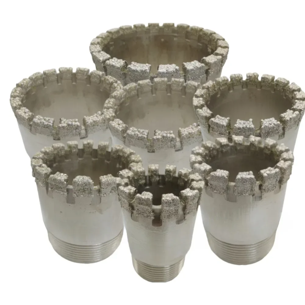 

Diamond drill bit for geological exploration of water wells and hard rock