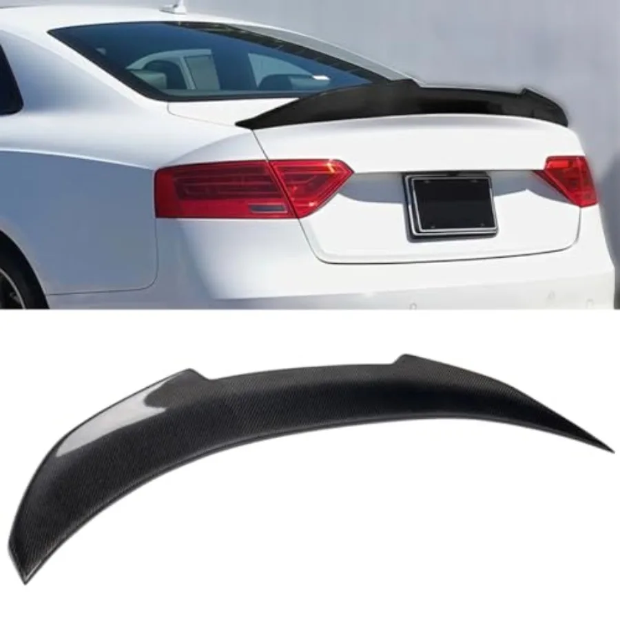 

Задний спойлер из настоящего карбона для Audi A5 2008-2016 (2-дверное купе B8 B8.5), стиль PSM, с высоким выступом, тип «утиный хвост», для крышки багажника
