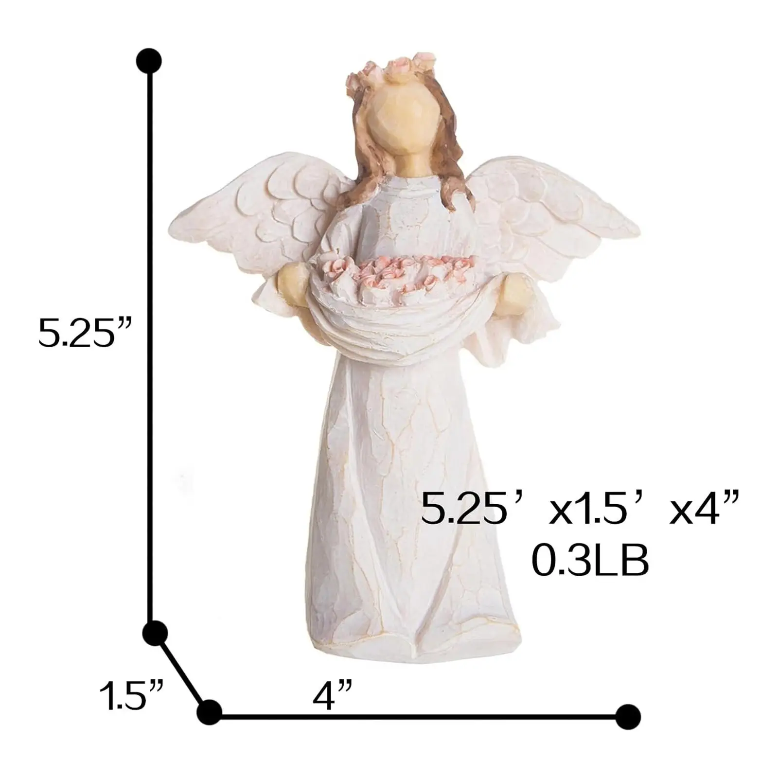 Angel Cherub Resin Sculpture Luxury Figurine Ornament for Home Decor Christmas Holiday Gift Tabletop