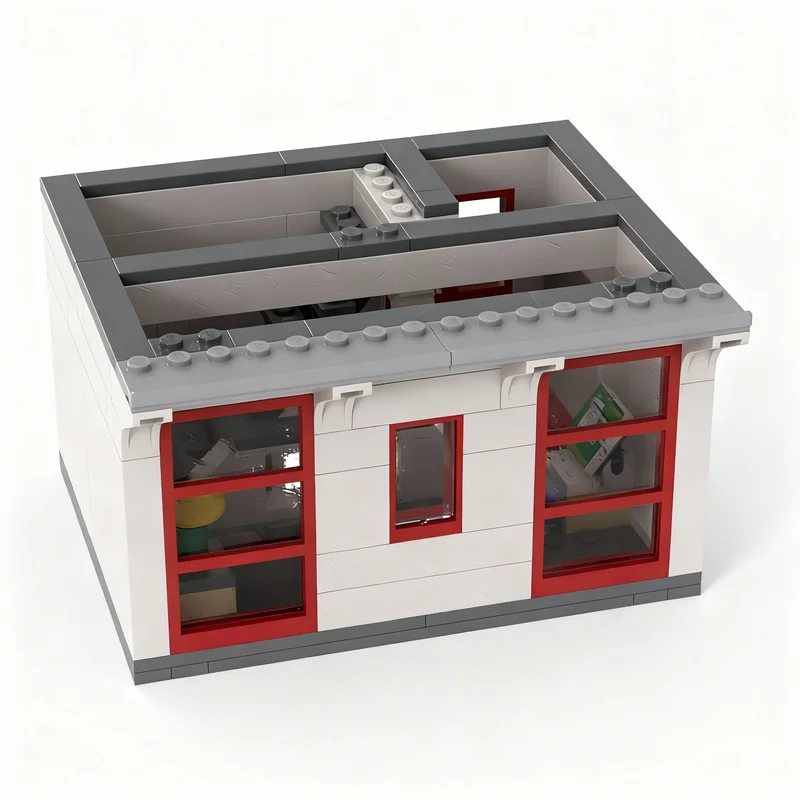 485 Pezzi MOC Modellino di Città Modulare, Blocchi da Costruzione, Giocattolo Educativo Creativo, Regalo di Natale