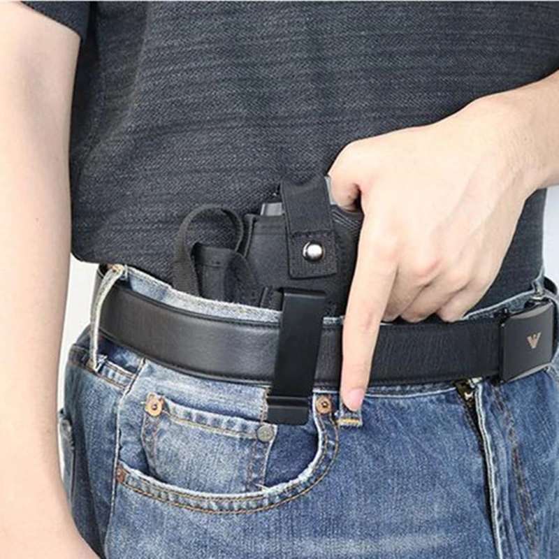 Universal glock Gun Holster Metal Clip Hunting Belt Concealed Carry IWB OWB Holsters for All Size Subcompact Handguns