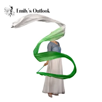 Streamer de danza de flores de poliéster, cintas de gimnasia rítmica, baile artístico, espectáculos de talentos, adoración de la Iglesia, pancarta propética de alabanza