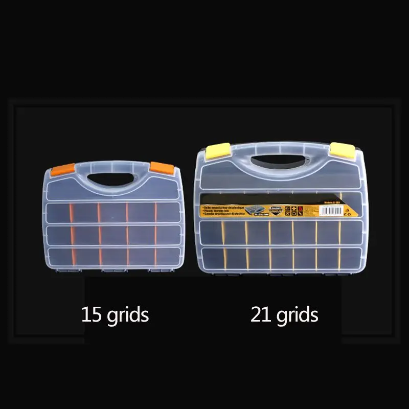 15/21 Grids Portable Parts Box Metal Screw Storage Box Hardware Parts Screwdriver Repair Vehicle Hand Tool ящик для инструментов