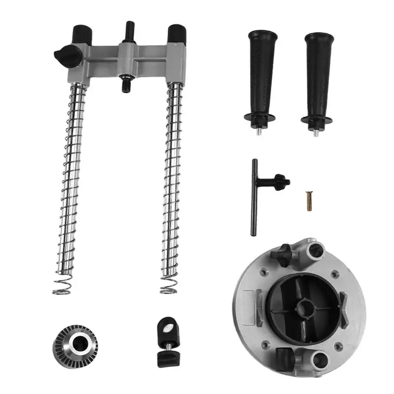 

ABRB-Portable Drill Guide Attachment, Drill Press Adapter For Hand Drills, Universal Bench Clamp Holder, Repair Tool Stand