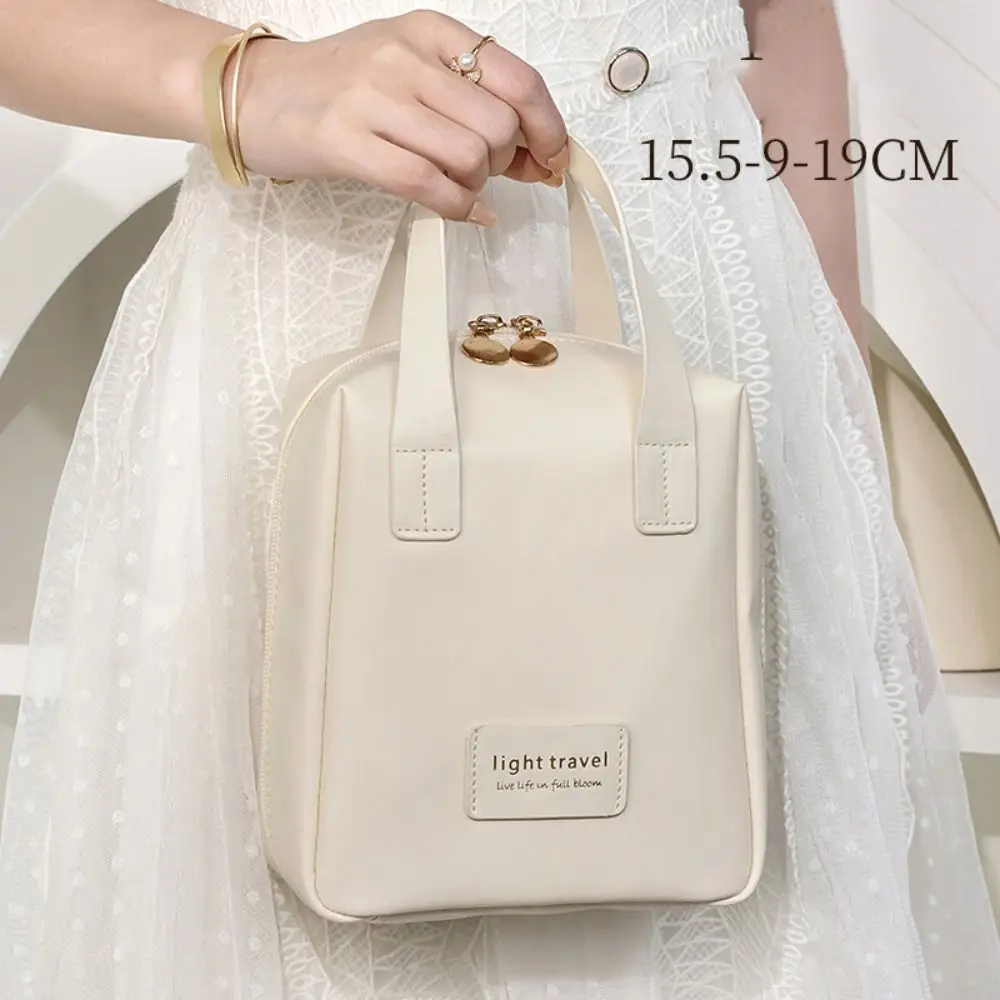 ของขวัญ tas kosmetik หนัง PU อเนกประสงค์ความจุขนาดใหญ่เครื่องมือจัดเก็บเครื่องสำอางกันน้ำมีที่จับสำหรับผู้หญิง