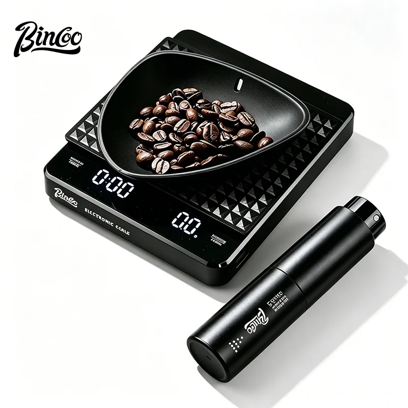 BINCOO Silicone Coffee Dosing Tray with Digital Scale & Wall-Mounted Espresso Machine Accessory Storage Rack / Coffee Accessorie