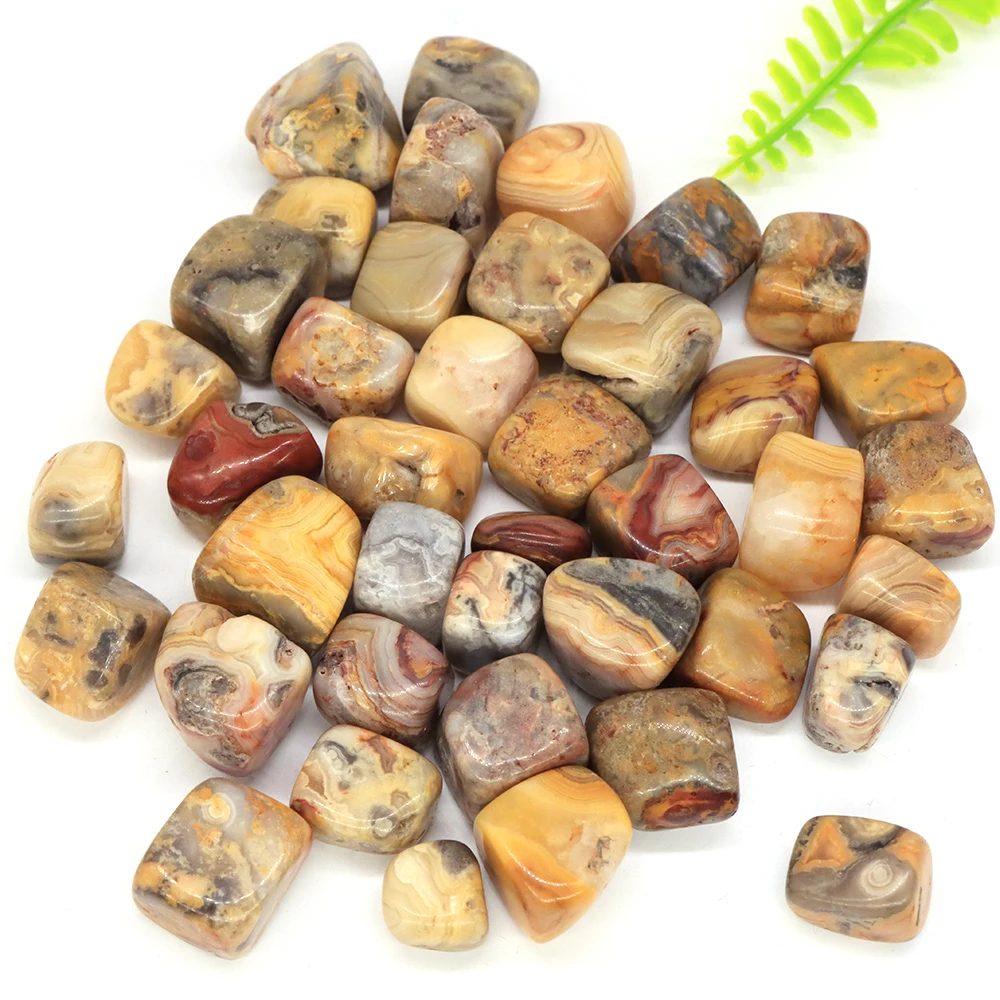 

Natural Crazy Agate Square Irregular Tumbled Stone Reiki Healing Crystal Quartz Aquarium Mineral Gemstone, Home Decor, Wholesale