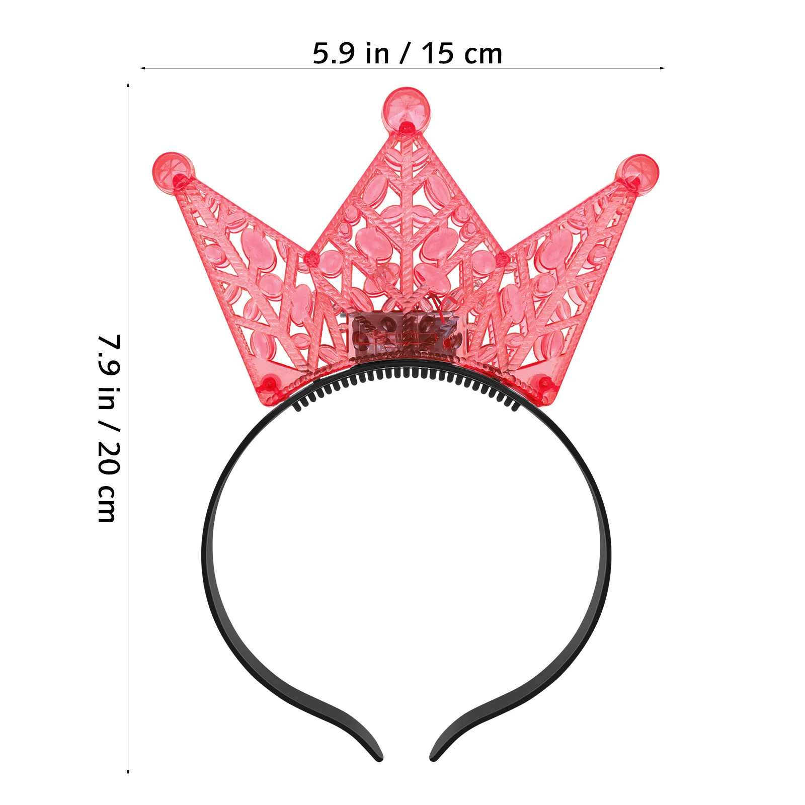 5Pcs LED Crown Shining Luminious Headwear Flashing LED Crown Headbands Princess Crowns HairHoop Christmas holloween Party Supply