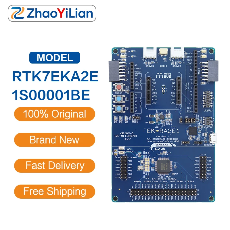 For RTK7EKA2E1S00001BE EK-RA2E1 Low Power Embedded Microcontroller Development Board