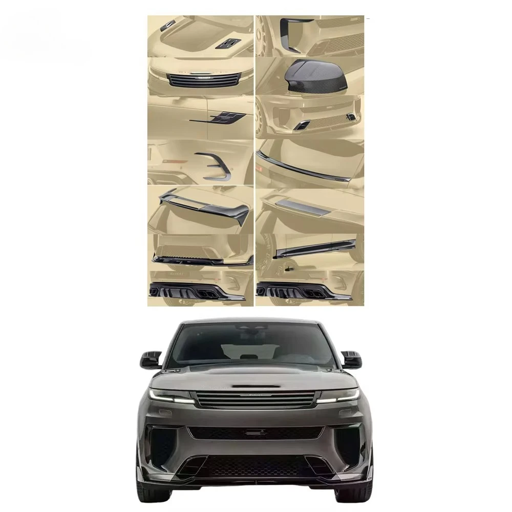 M Style Dry Carbon Bodykit for  for Range Rover Sport SV Front Lip Rear Diffuser Side Skirt Spoiler Hood Bonnet