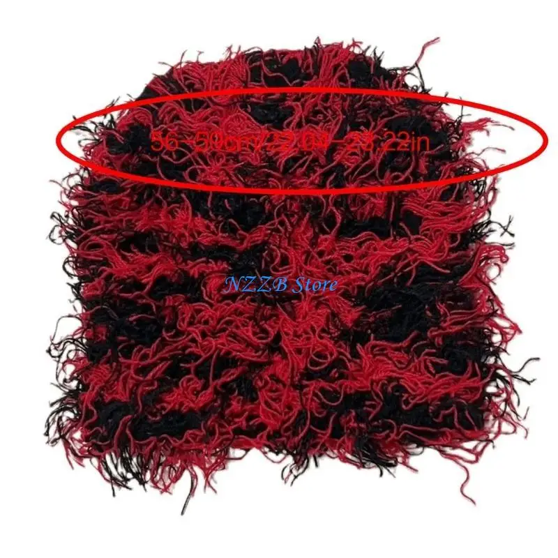 T21F Knitted Beanie Hat with Fuzzy Multifunction Head Decorative Cover Household for Indoor Outdoor Traveling Camping