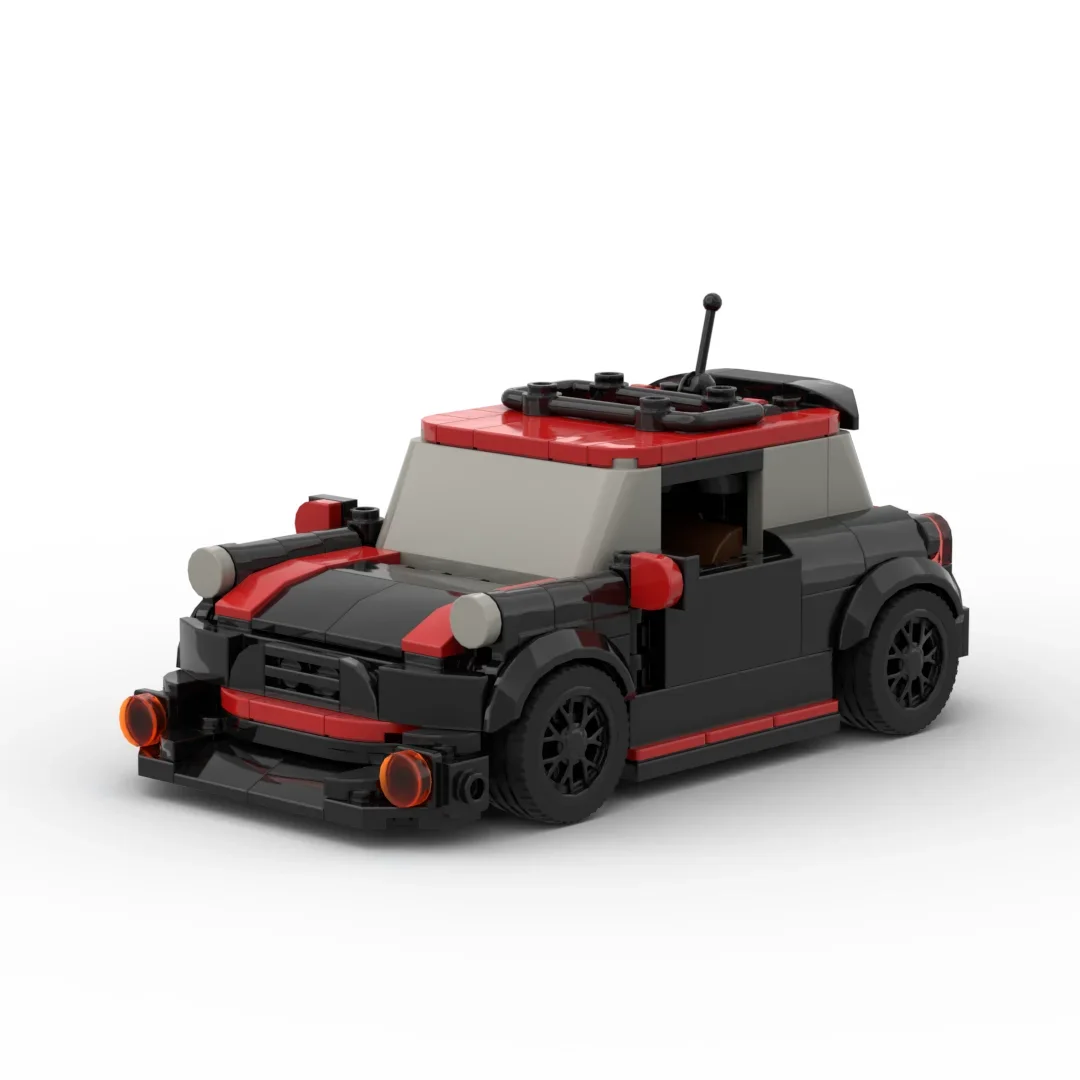 InhawBrick ความเร็ว Moc การวิเคราะห์กีฬา Racing Cooper JCW สีดํารถ Building Block ผู้ใหญ่อิฐชุดของเล่น