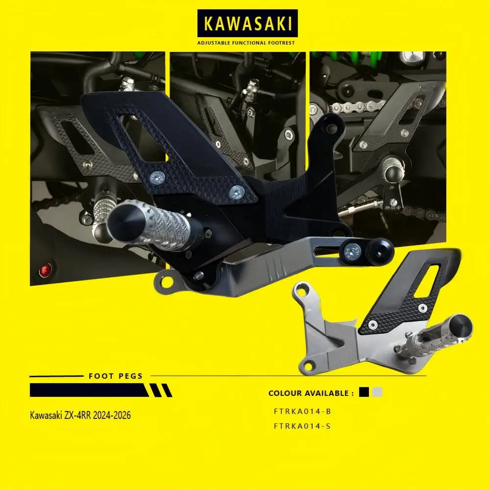 Lightweight Race Spec Rearset Foot Control Kit For Kawasaki ZX 4RR 2024 2025 2026