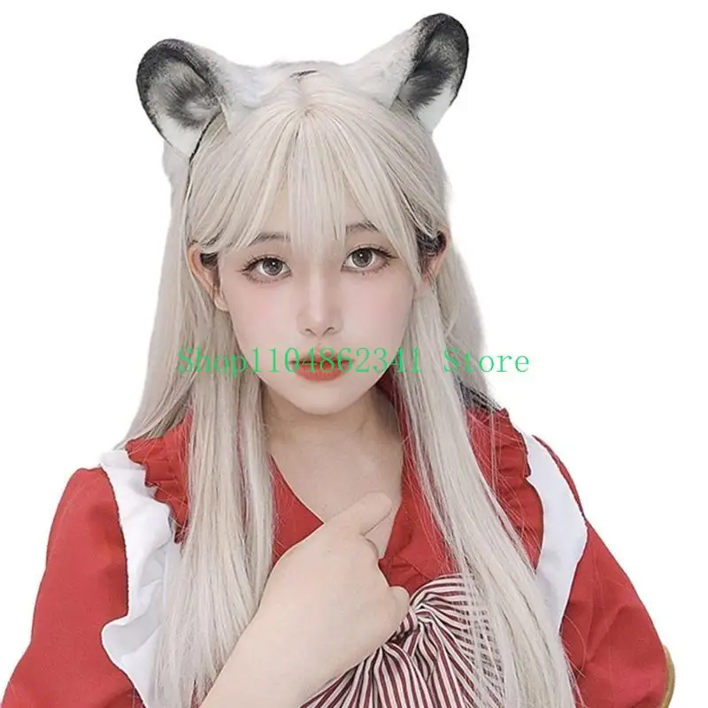 

652F Artificial Ear Headband Add a Playful Touch to Your Costume for Halloween Thanksgiving Party Cosplay