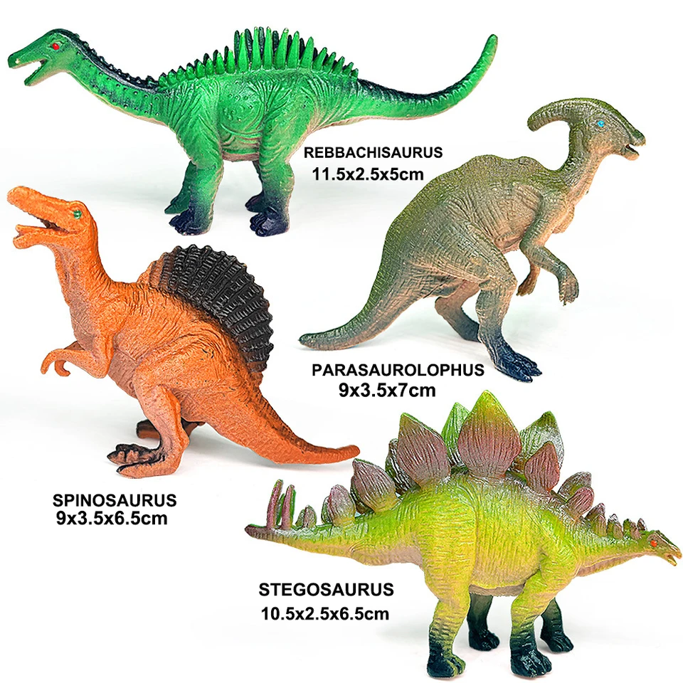 Lot De 6 Anneaux Dinosaures En PVC – Souples Et Colorés – Pour Enfants – Accessoire Fête, Sac Cadeau, Anniversaire