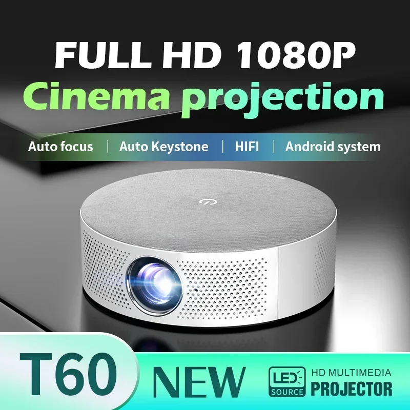 This home theater boasts 4K, Android 9.0 OS, 2+64 G WiFi, 750 ANSI lumens, and a hologram projector for vibrant visuals