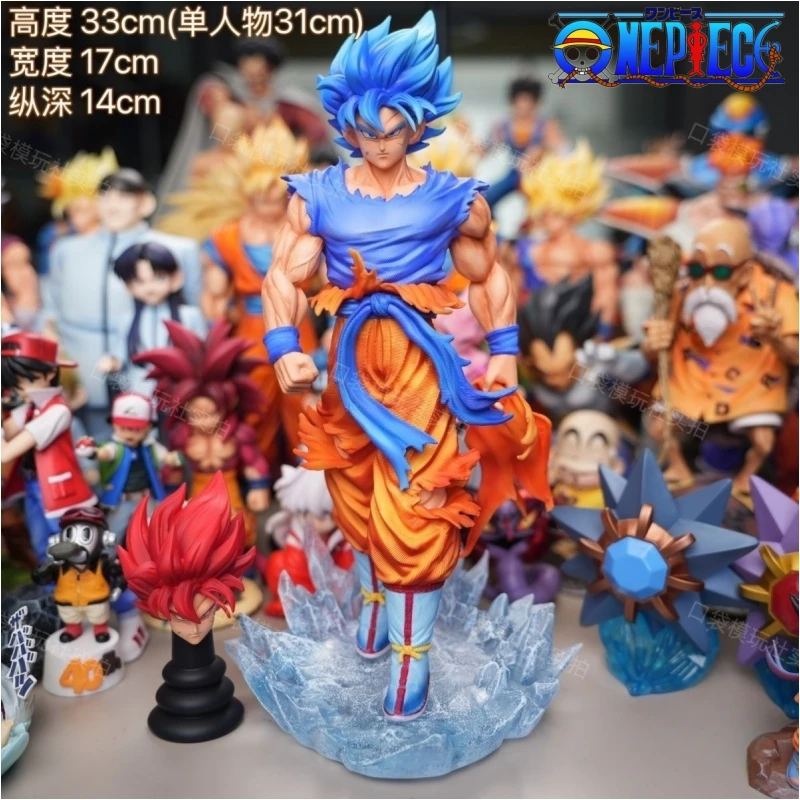 

【In Stock】New Dragon Ball Action Figure 33cm Jt-071 Super Blue Wukong Figures Model High Quality Version The Statue Ornament Toy