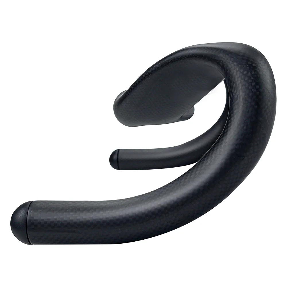 BALUGOE Carbonfaser-Fahrradlenker für Sprint- und Match-Fahrten, TT-Fahrradlenker, fest montiert, schwarz matt, 31,8 mm, Sport, UCI – Detail 9