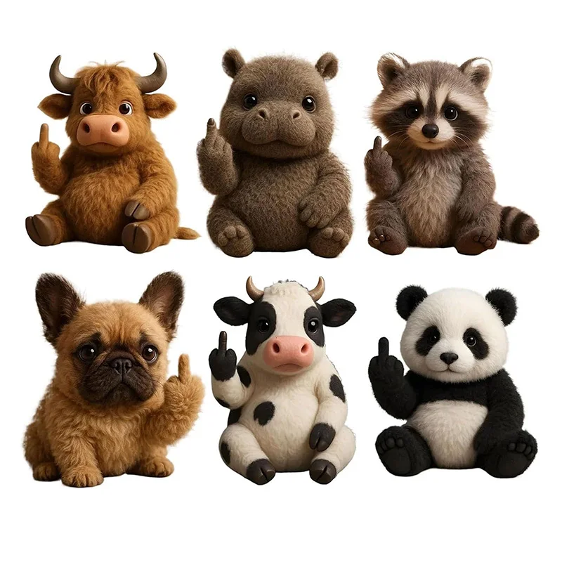 جديد الاصبع الوسطى أفخم لطيف الحيوان مكتب تمثال صغير المنزل مكتب موضوع حفلة طاولة بار المزاج الديكور الدعائم هدية اكسسوارات #1