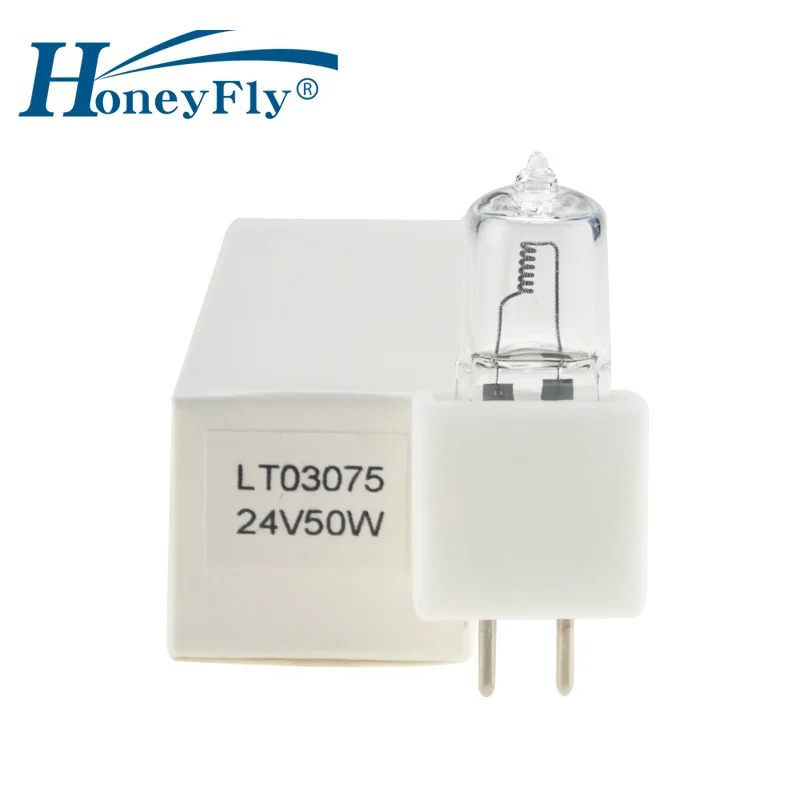 

HoneyFly Operation Halogen Lamp G6.35 24V 50W Warmwhite Bulb Clear Crystal Light Optical Instruments Medical Lamp LT03075