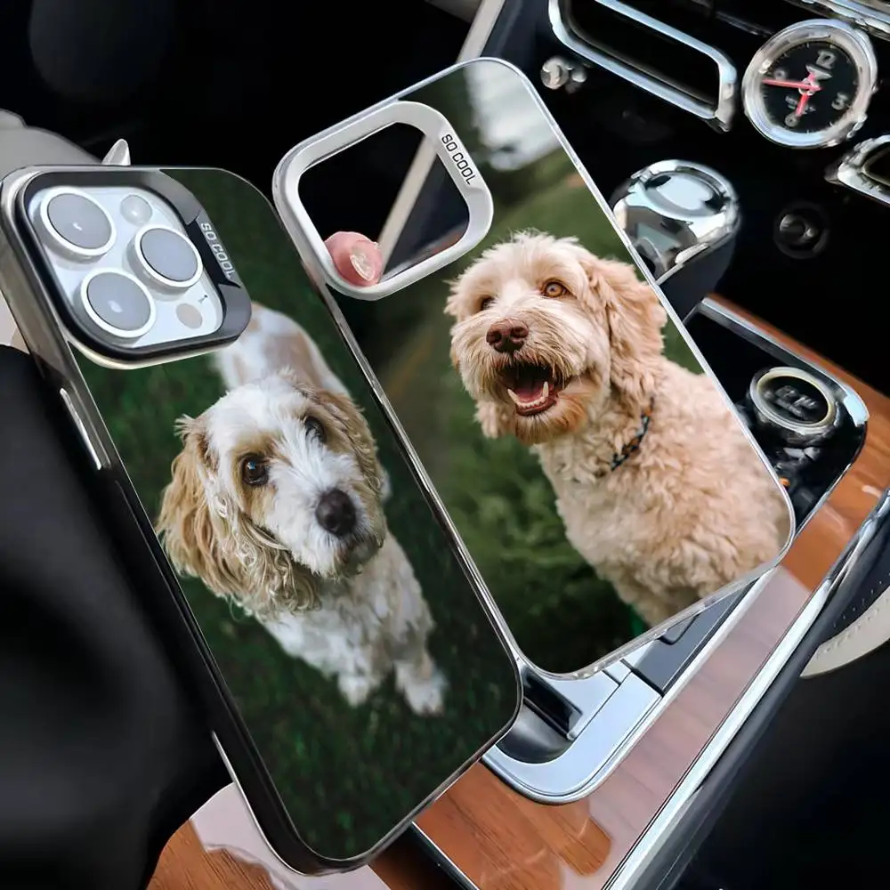 

Cute Labrador Golden Retriever Dog Phone Case For iPhone 16,15,14,13,12,11,Mini,Pro,MAX White Matte Shockproof Cover