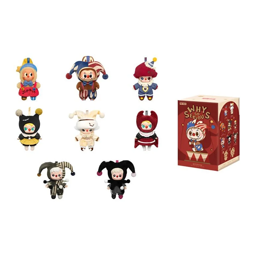 POP MART WHY SO SERIOUS Joker Plush Charm Vinyl Mystery Boxes Boîtes Mystères Individuelles/Boîte Complète 8 Pièces