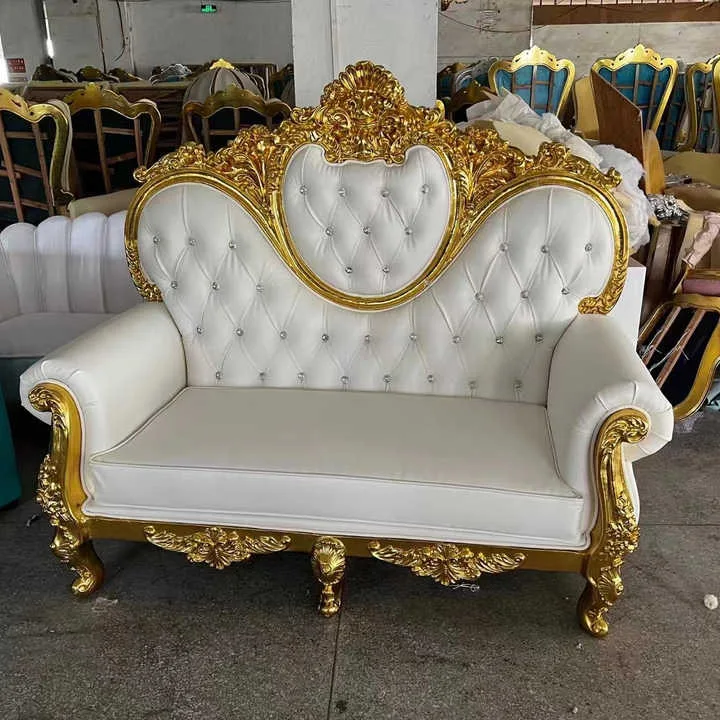 Promotion Wedding Supplies Cheap Heart Back Two Seats King Throne Sofa Chair For Sale