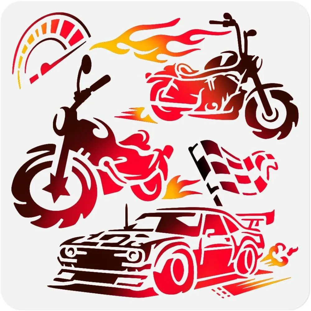 Трафарет для гонок на мотоциклах и автомобилях для рисования 11,8 