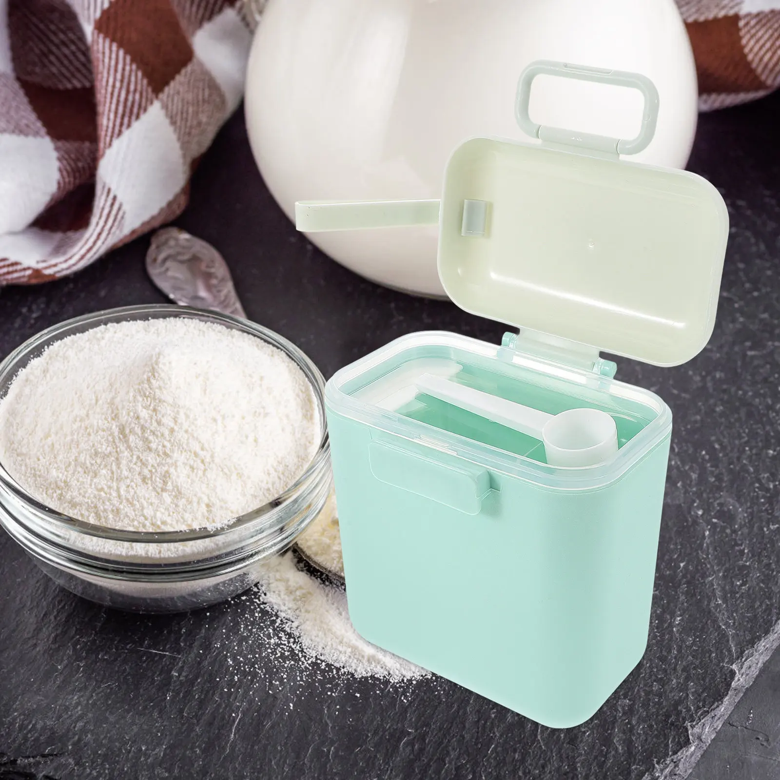 

Portable Baby Powder Dispenser Large Capacity Leakproof Travel Formula Holder Dishwasher Safe Infant Complementary Food