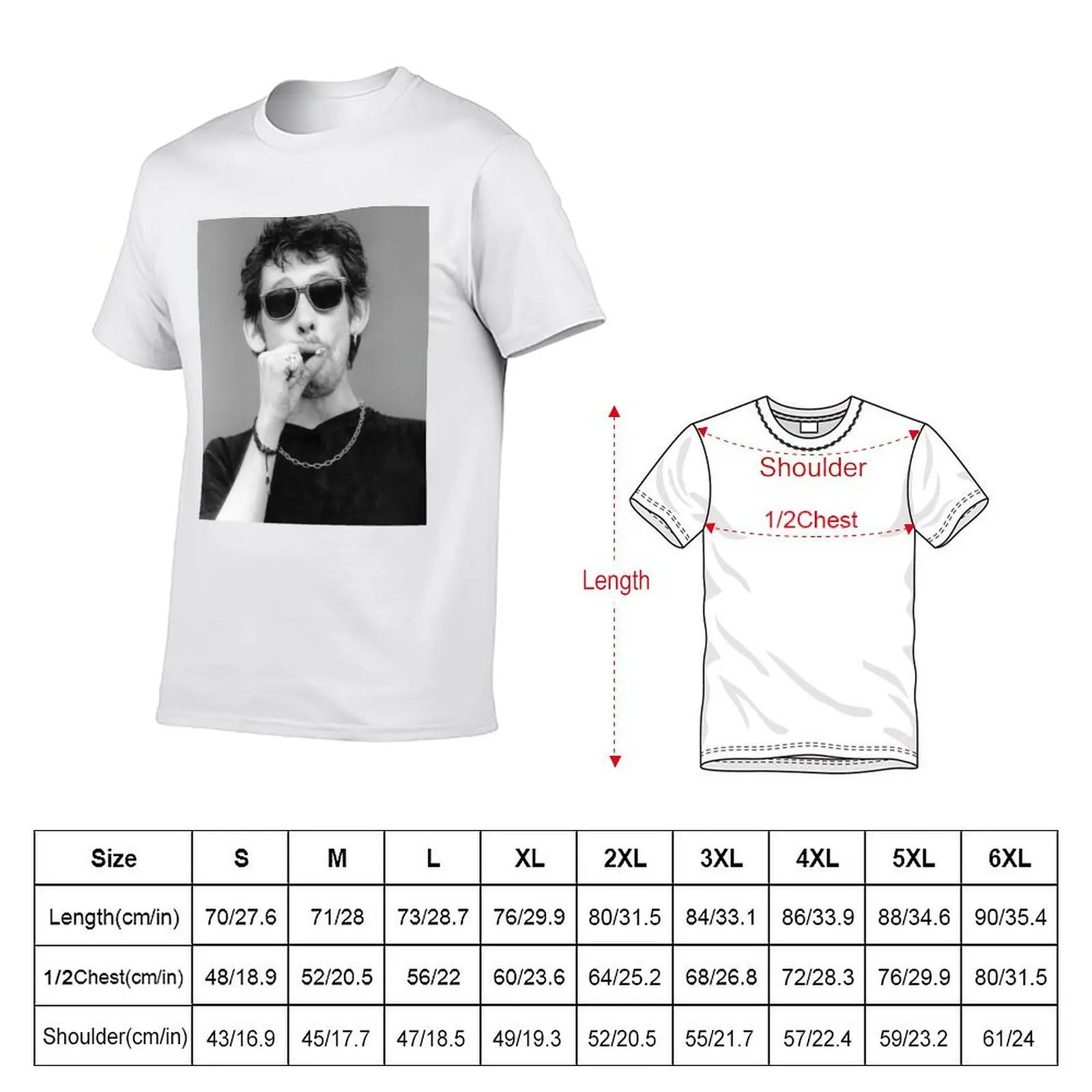 Shane Mcgowan T-Shirt man t shirt heavy cotton man t shirt graphic T-Shirt