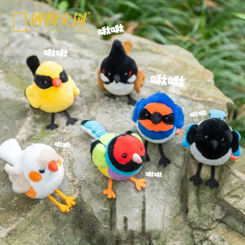 

Lifelike Red-whiskered Bulbul Gouldian Finch Bird Doll Pendant Emulational Animal Soft Stuffed Plush Toy Girl Boy Birthday Gift