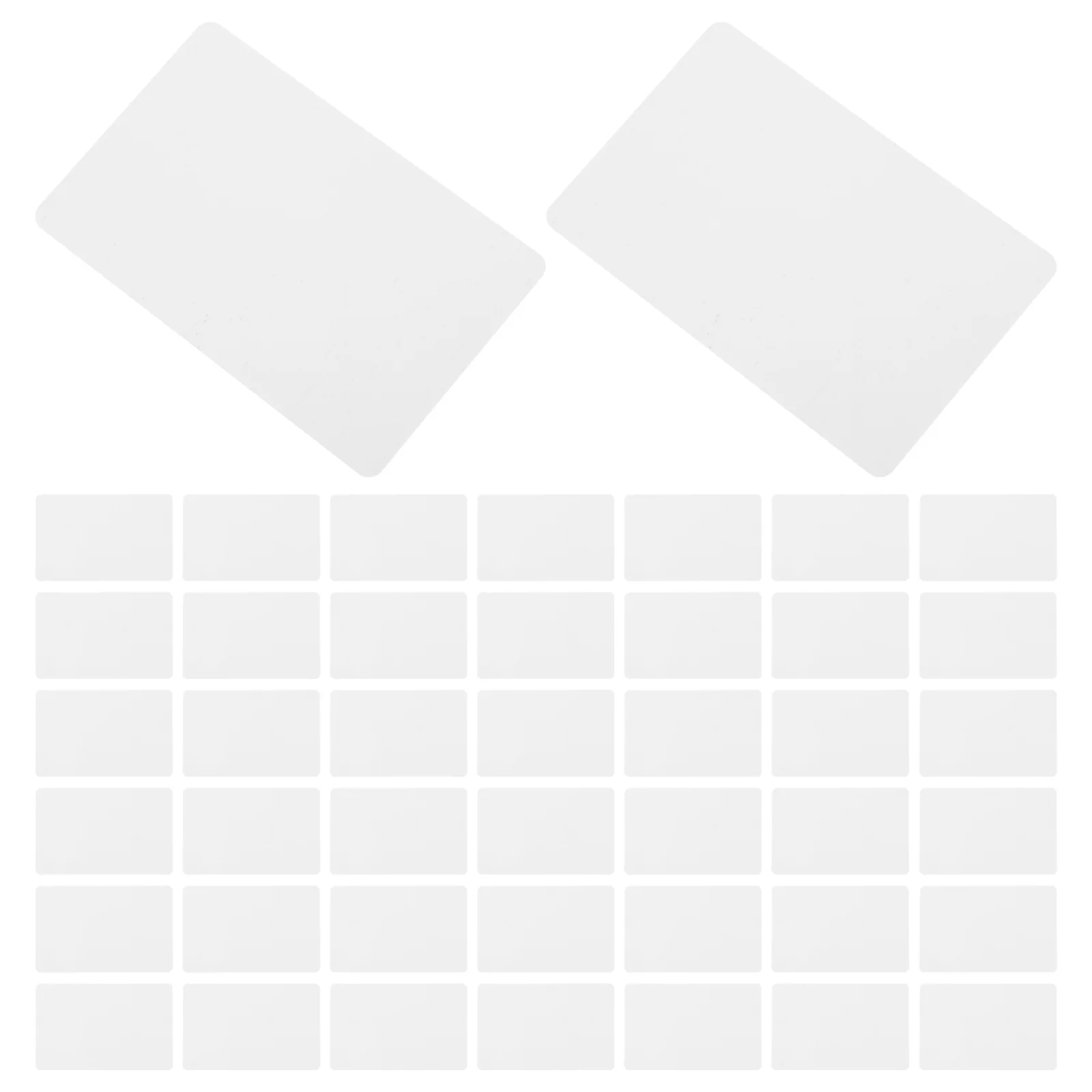 

50pcs Printable Pvc Cards Double-Sided Blank Card Blank Printable Plastic Business Name Cards Blank White Pvc Cards Plastic Card