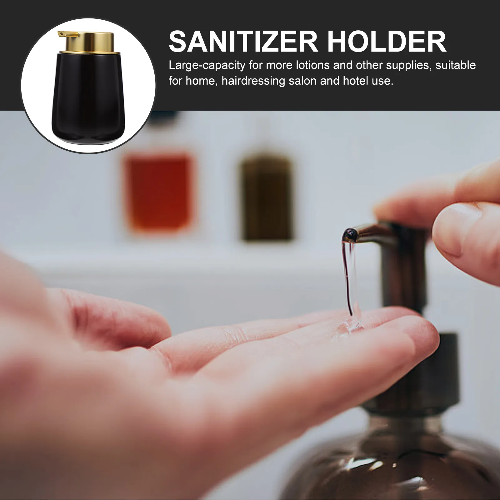 

Premium Ceramic Press Type Liquid Container Reusable Soap Bottle with Rustproof Pump Head Large Capacity for Salon Spa Bathroom