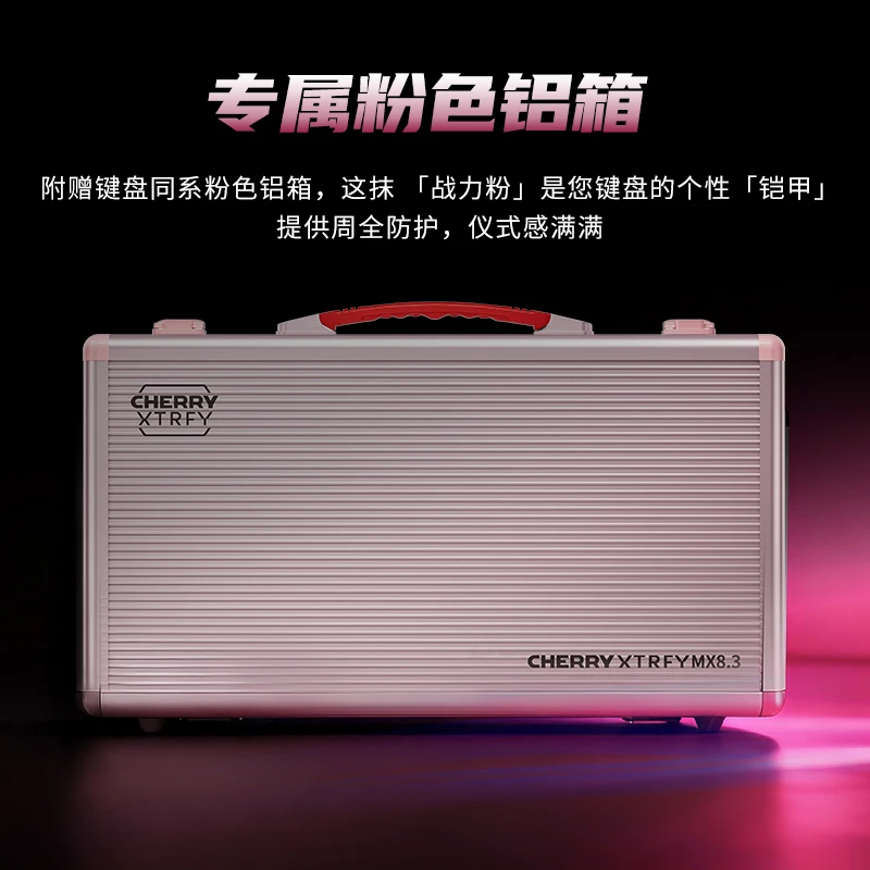 Keyboard Mekanik Gaming E-sports CHERRY MX8.3 Blossoms Aluminium dengan BOX Nirkabel Tri-model RGB 8000Hz Aksesori PC