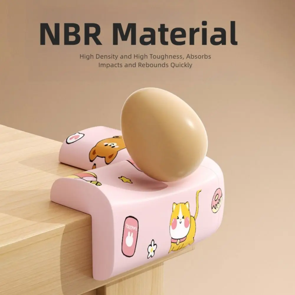 4 قطعة نمط الكرتون مكتب واقي للحواف ركن السلامة ذاتية اللصق جدار ركن حامي لينة رشاقته المضادة للتصادم وسادة #2