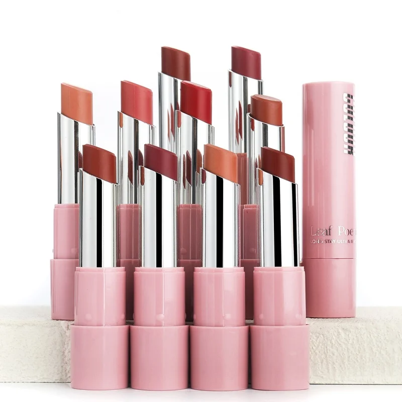 2 in 1 matte lippenstift en lipliner set 8 kleuren lippotlood hoog gepigmenteerde waterdichte langdurige lippenstift lippen make-up