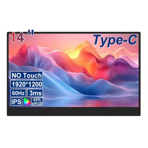 LANLIPU 14/16inch Portable Monitor 1920*1200Ultra-thin Gaming Laptop Display with Type C Mini HDMI For PS/Steam/Deck/Switch/PC
