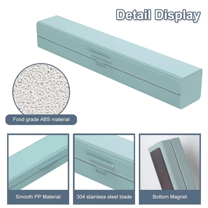 ABGG-Cling Film Cutter - Reusable Food Grade Plastic Wrap Dispenser For Kitchen Storage, Home Accessories