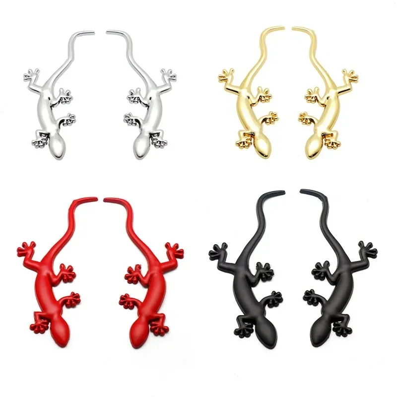 1Pcs 3D Metal Cute Lizard Geko Animal Rear Trunk Fender Car Emblem Badge Sticker For Audi Quattro A4 A3 A6 A5 Q5 VW Motorcycle