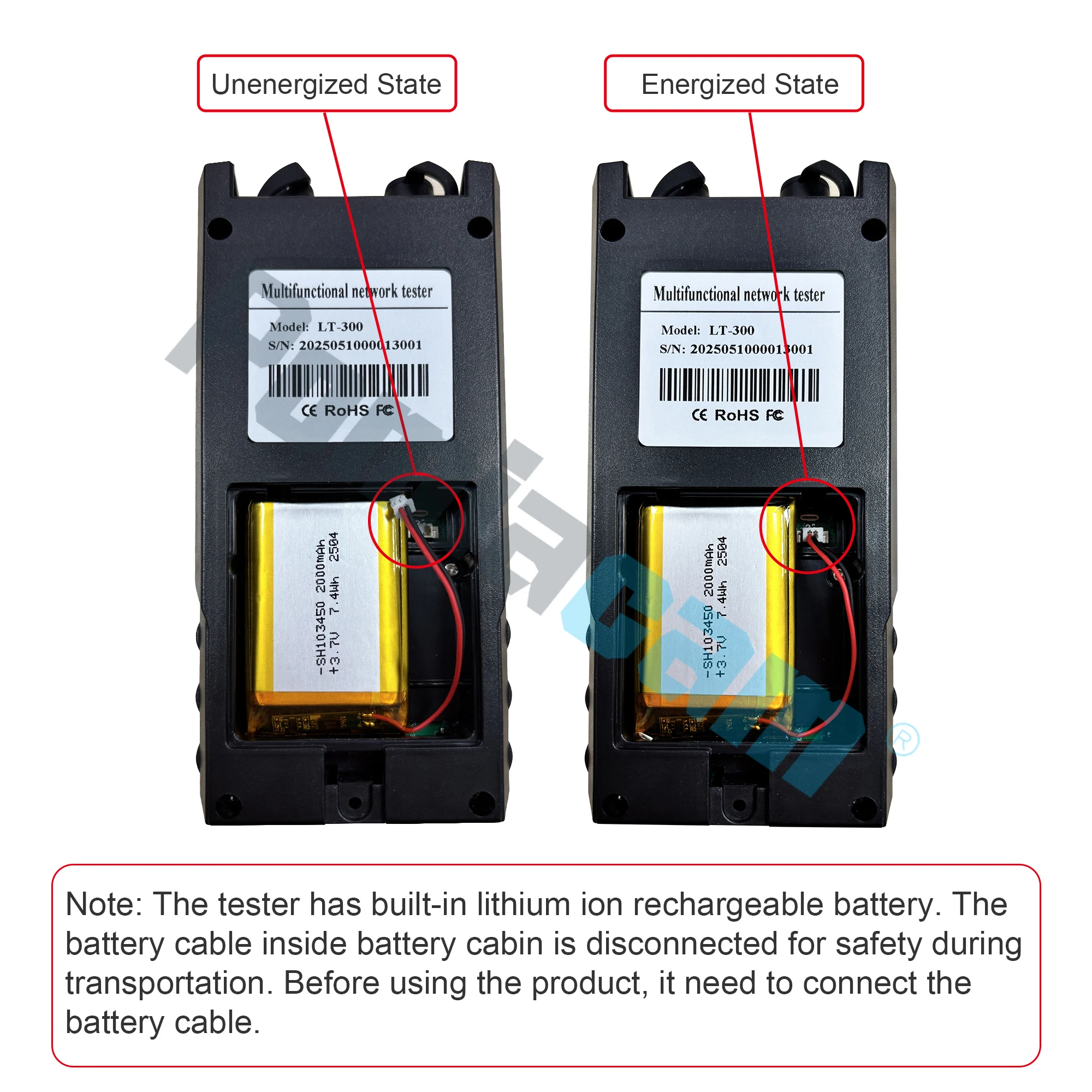 Testador de Cabo de Rede RJ45 RJ11 Multifuncional PoE++ 90W TDR Medidor de Comprimento Rastreador de Cabo Ferramenta Profissional de Rede LT-300
