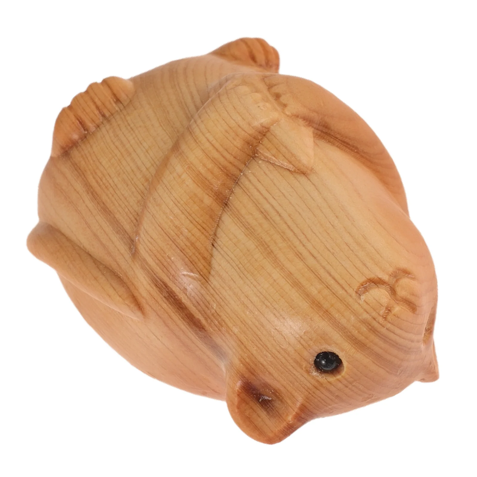 

Mini Wooden Hamster Model Desktop Animal Statue Carved Figurines Sculpture Decoration