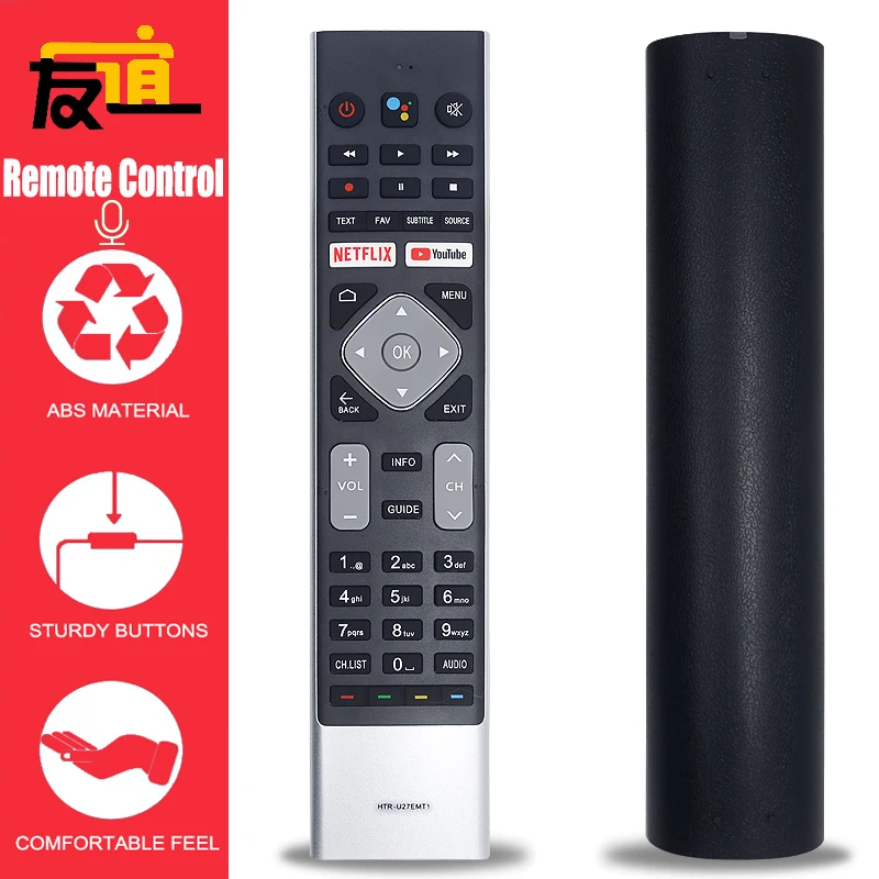 

Bluetooth Voice Remote HTR-U27EMA1 for Blaupunkt BP580USG9300, Q.BELLL HTR-U27FMA2 & Haier LE55K6600UG 4K Smart TV