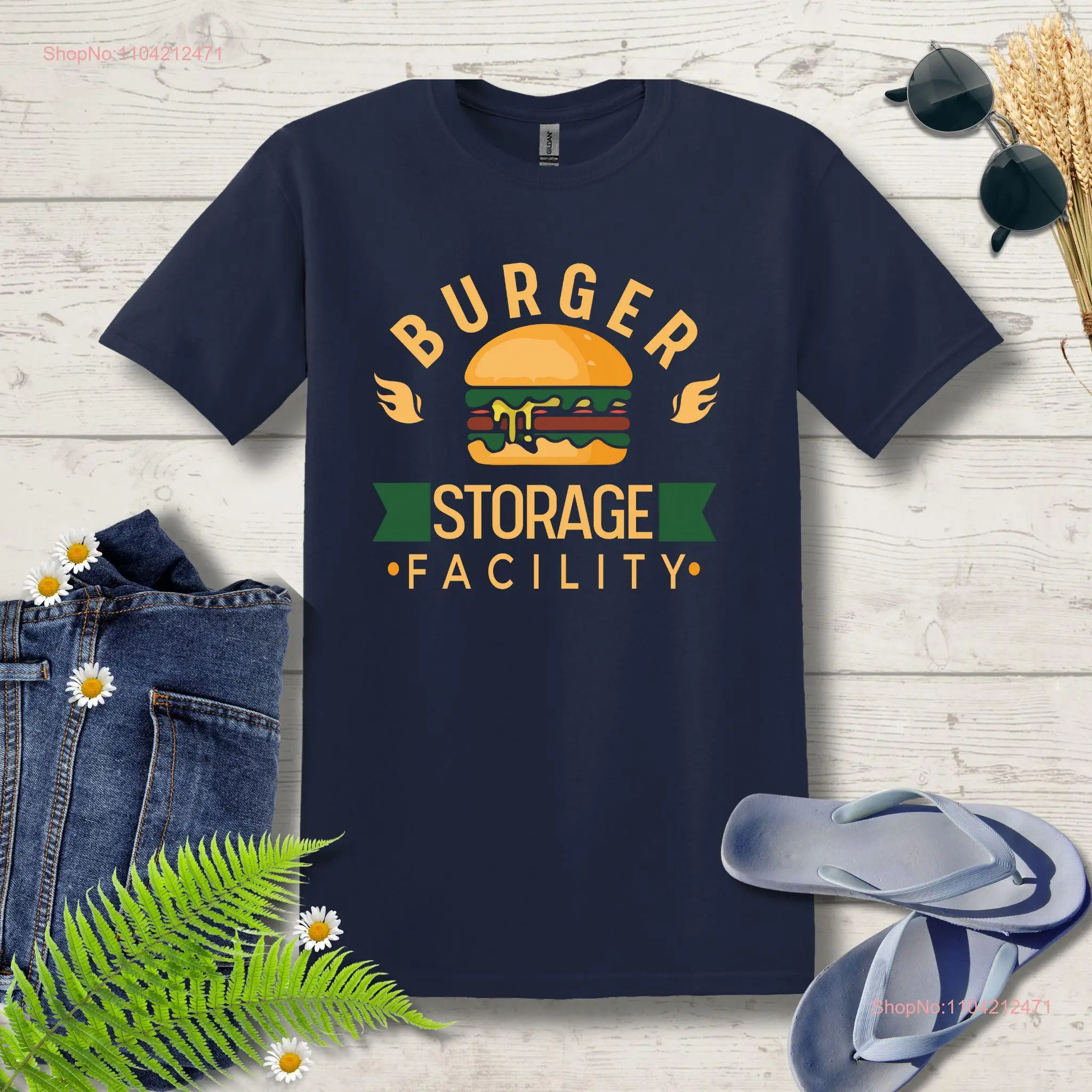 Burger Storage Facility T Shirt Perfect for Fast Food Lovers and Aficionados long or short sleeves