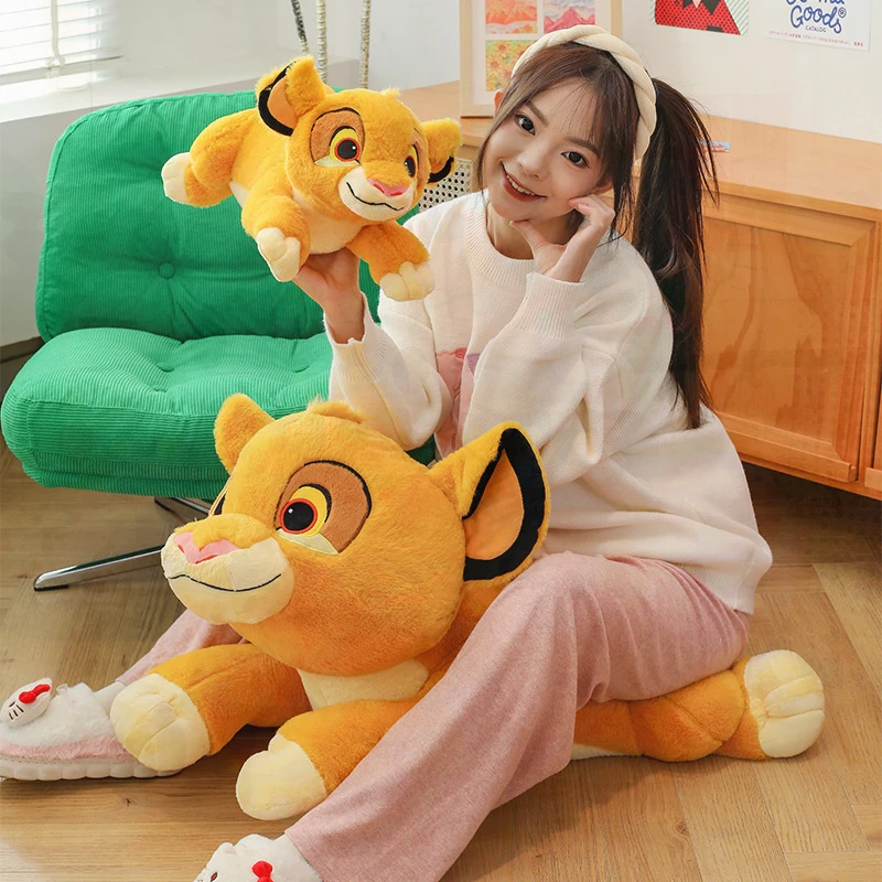 Hot Sale Disney The Lion King Simba Realistic Cuddly Plush Toy Stuffed Hugging Pillow Soft Animal Girls Women Birthday Gift Bed
